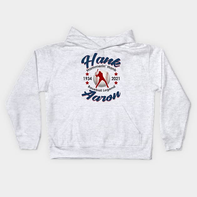 Hank Aaron Kids Hoodie by Myteeshirts